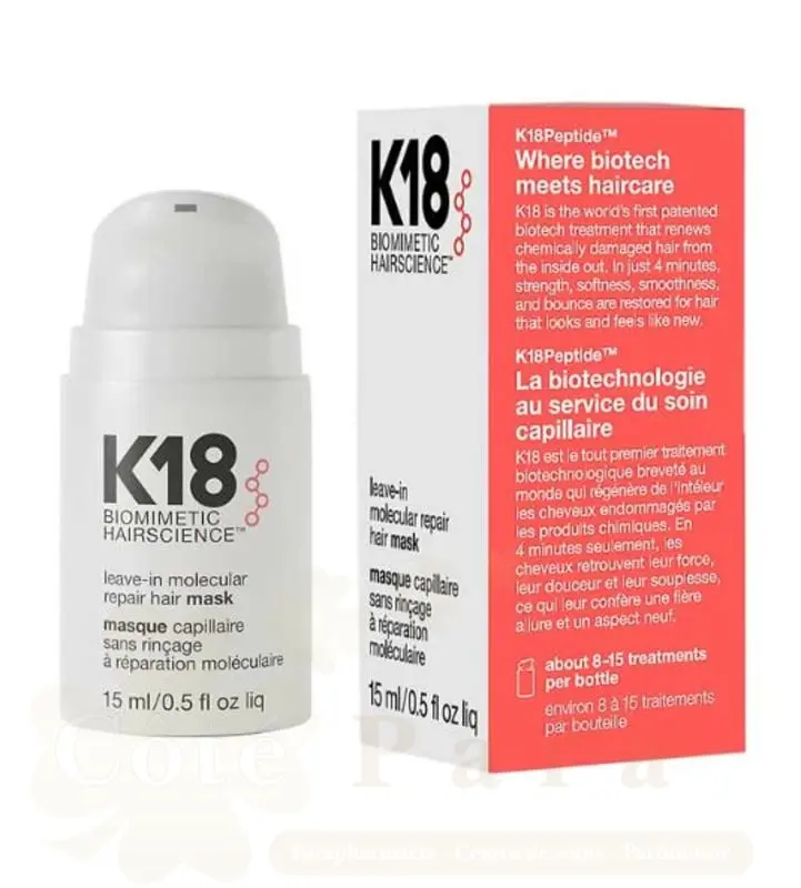 K18 LEAVE IN REPAIR HAIR MASK 15ML