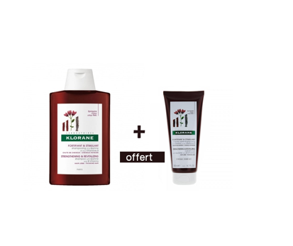 KLORANE SHAMPOING QUININE 200ML+APRES SHAMPOING 50ML OFFERT