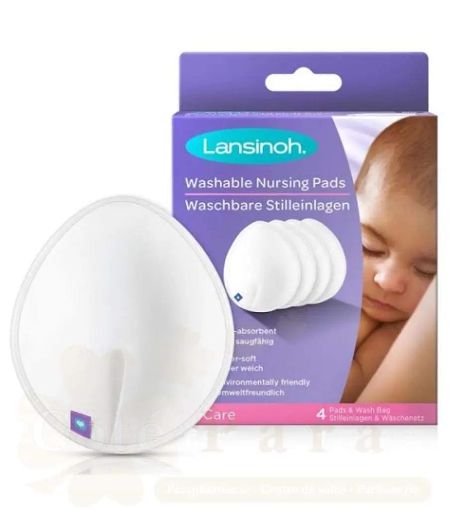 LANSINOH COUSSINET D’ALLAITEMENT LAVABLE 4 UNITES