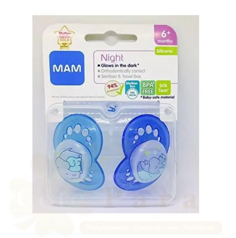 MAM SUCETTES NIGHT 6M+