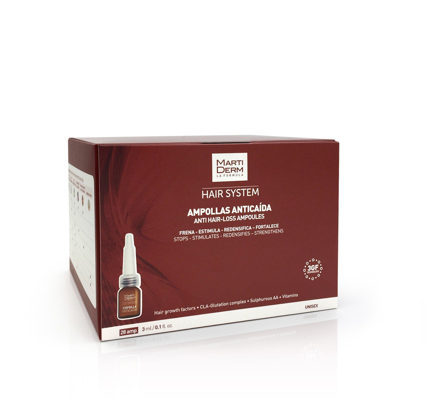 MARTIDERM HAIR SYSTEM AMPOULES ANTI CHUTE *28U