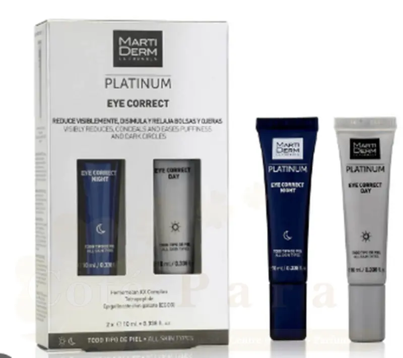 MARTIDERM PLATINIUM EYE CORRECT JOUR ET NUIT 2X10ML