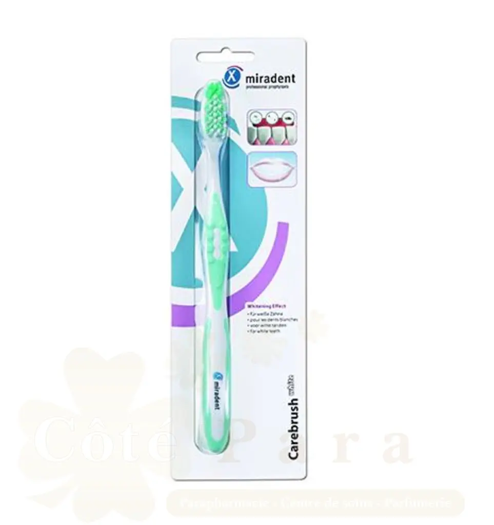 MIRADENT BAD CAREBRUSH WHITE MEDIUM VERTE