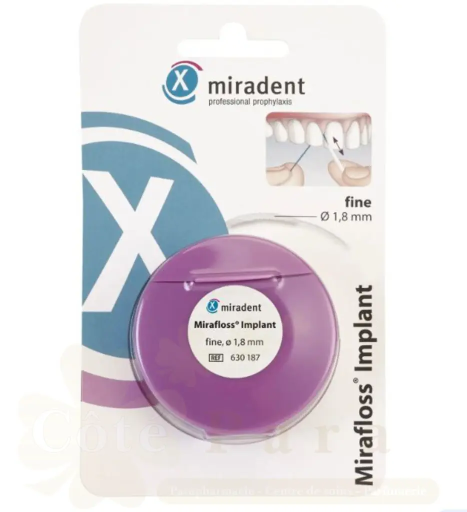 MIRADENT MIRAFLOSS IMPLANT CHX FINE 630187