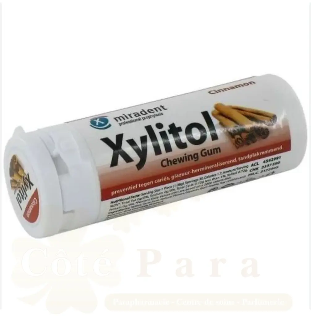 MIRADENT XYLITOL CHEWING GUM CANNELLE BTE 30 630081