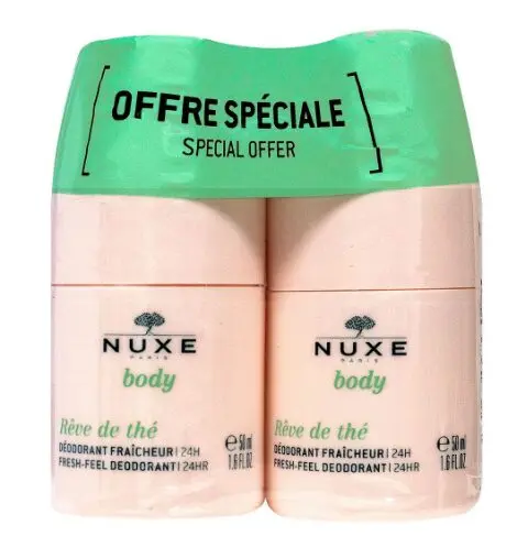 NUXE BODY REVE DE THE DEO FRAICHEUR 24H 50ML LOT DE 2