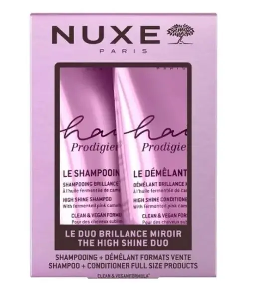 NUXE COFFRET HAIR PRODIGIEUX SHAMPOOING BRILLANCE MIROIR 200ML + DEMELANT BRILLANCE MIROIR...