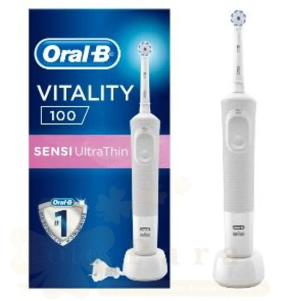 ORAL B BROSSE A DENT ELECTRIQUE VITALITY RECHARGEABLE SENSI ULTRATHIN 100 WHITE