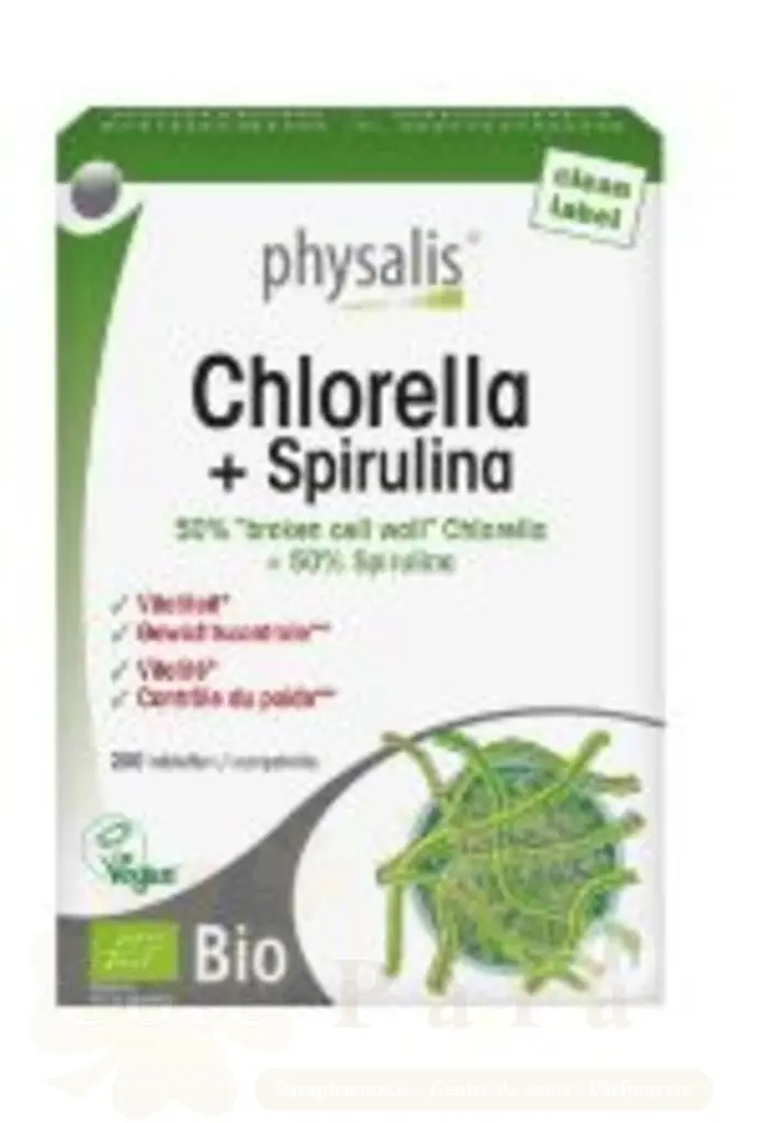 PHYSALIS CHLORELLA + SPIRULINE BIO 200 COMPRIMES