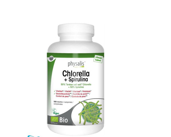 PHYSALIS CHLORELLA + SPIRULINE BIO 500 COMPRIMES
