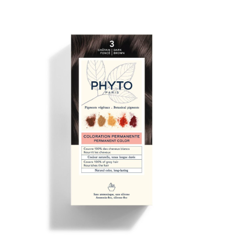 PHYTO PHYTOCOLOR COLORATION PERMANENTE 3 CHATAIN FONCE