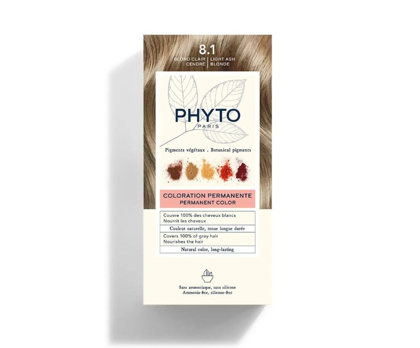 PHYTO PHYTOCOLOR COLORATION PERMANENTE 8.1 BLOND CLAIR CENDRE