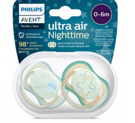 AVENT 2 SUCETTES ULTRA AIR BOY 0-6M SCF376/18