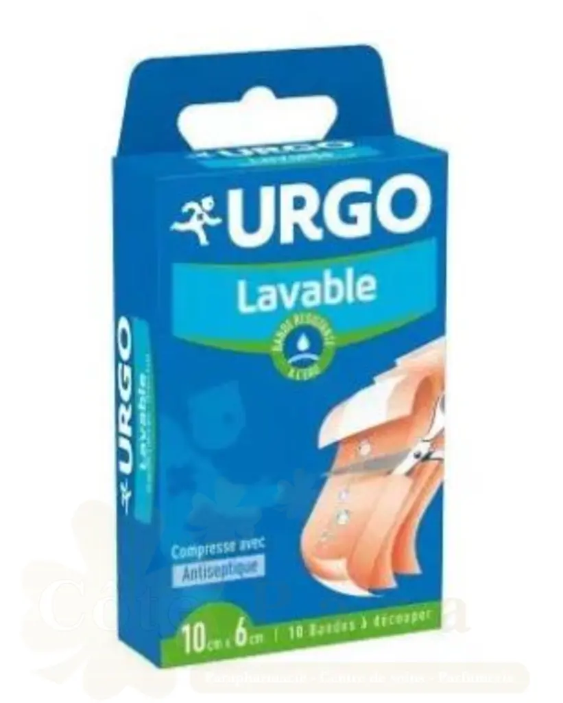 URGO LAVABLE (AQUA PROTECT)10 BANDES ? DECOUPER 10CMX6CM