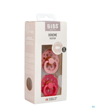 BIBS BOHEME 2 SUCETTES DUSTY PINK / CORAL TAILLE 1 REF 230143