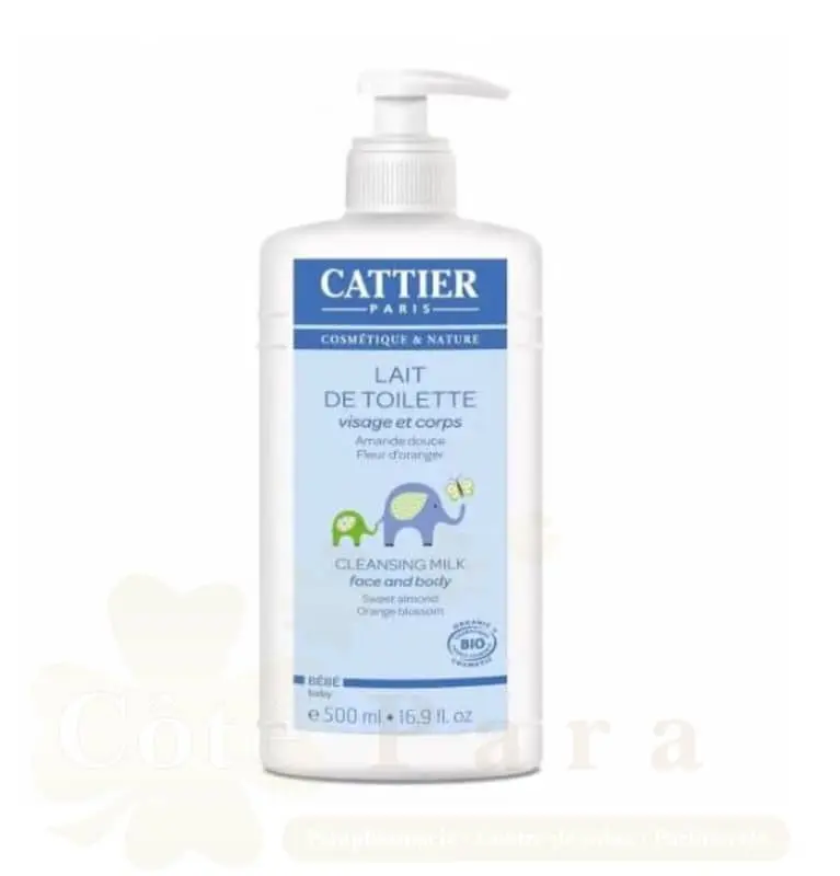 CATTIER BEBE LAIT DE TOILETTE VISAGE ET CORPS PEAU SECHE 500ML