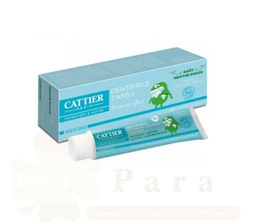 CATTIER DENTIFRICE 7ANS+ FLUOR MENTHE DOUCE 50ML NEW