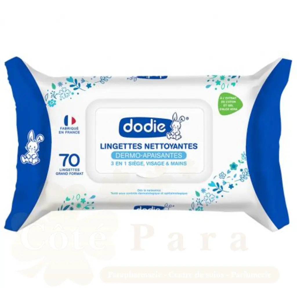 DODIE LINGETTES NETTOYANTES DERMO APAISANTE 3EN1 *60 U