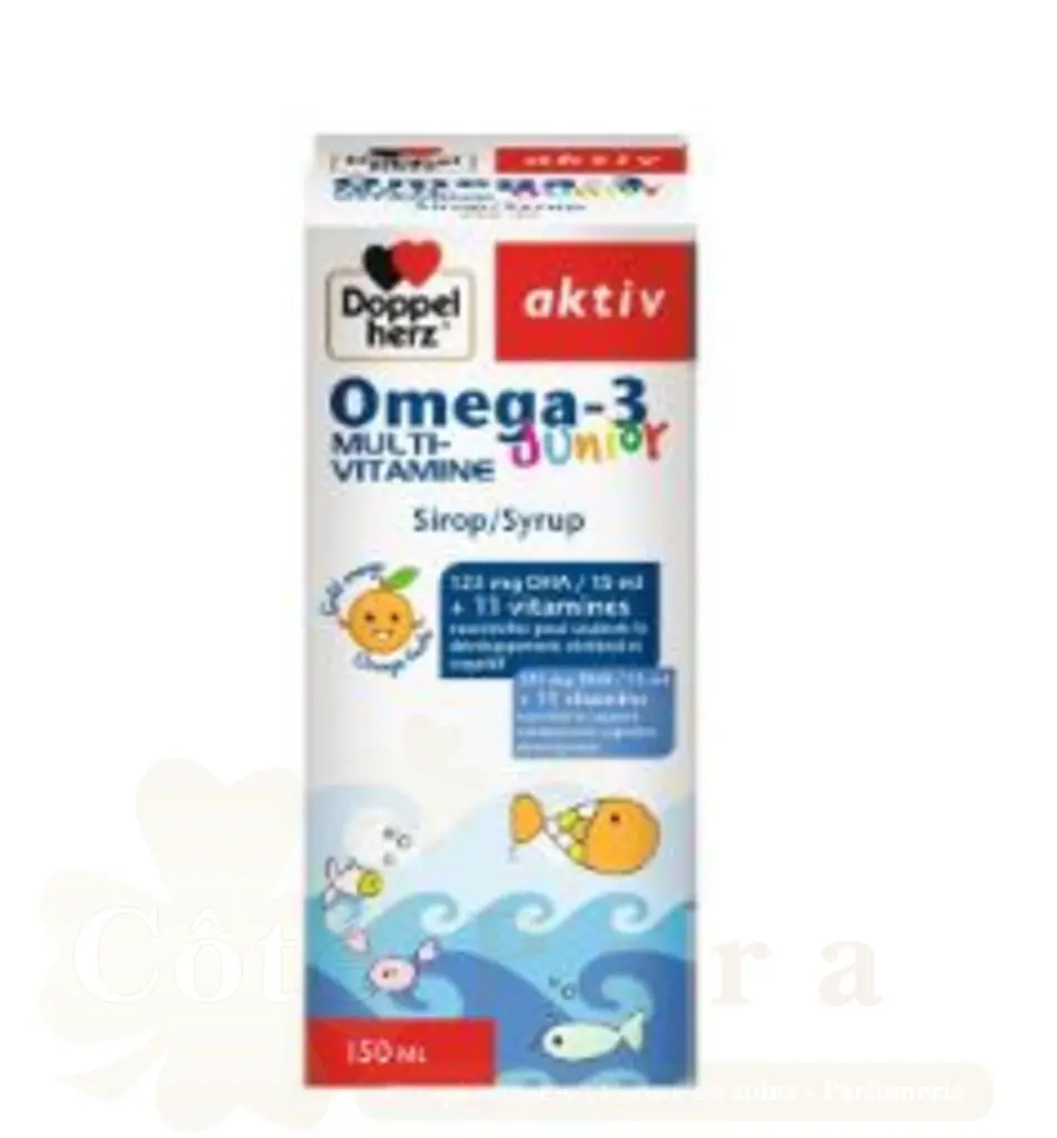 DOPPEL HERZ AKTIV OMEGA 3 JUNIOR SIROP MULTI VITAMINE 150ML NEW
