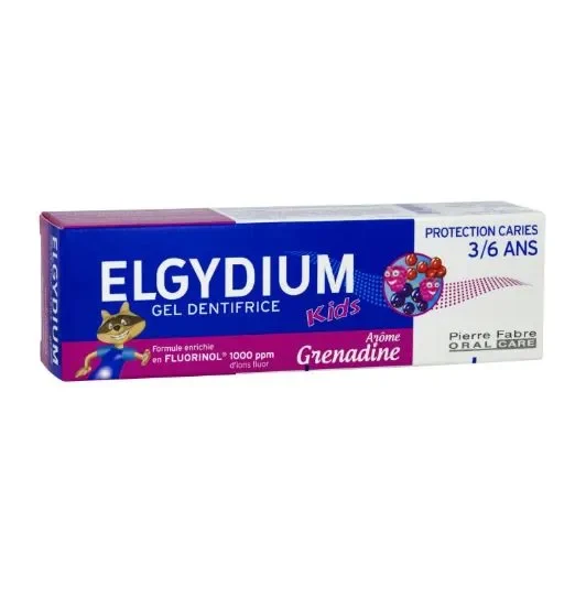 ELGYDIUM DENTIFRICE KIDS GRENADINE 3-6 ANS 50ML
