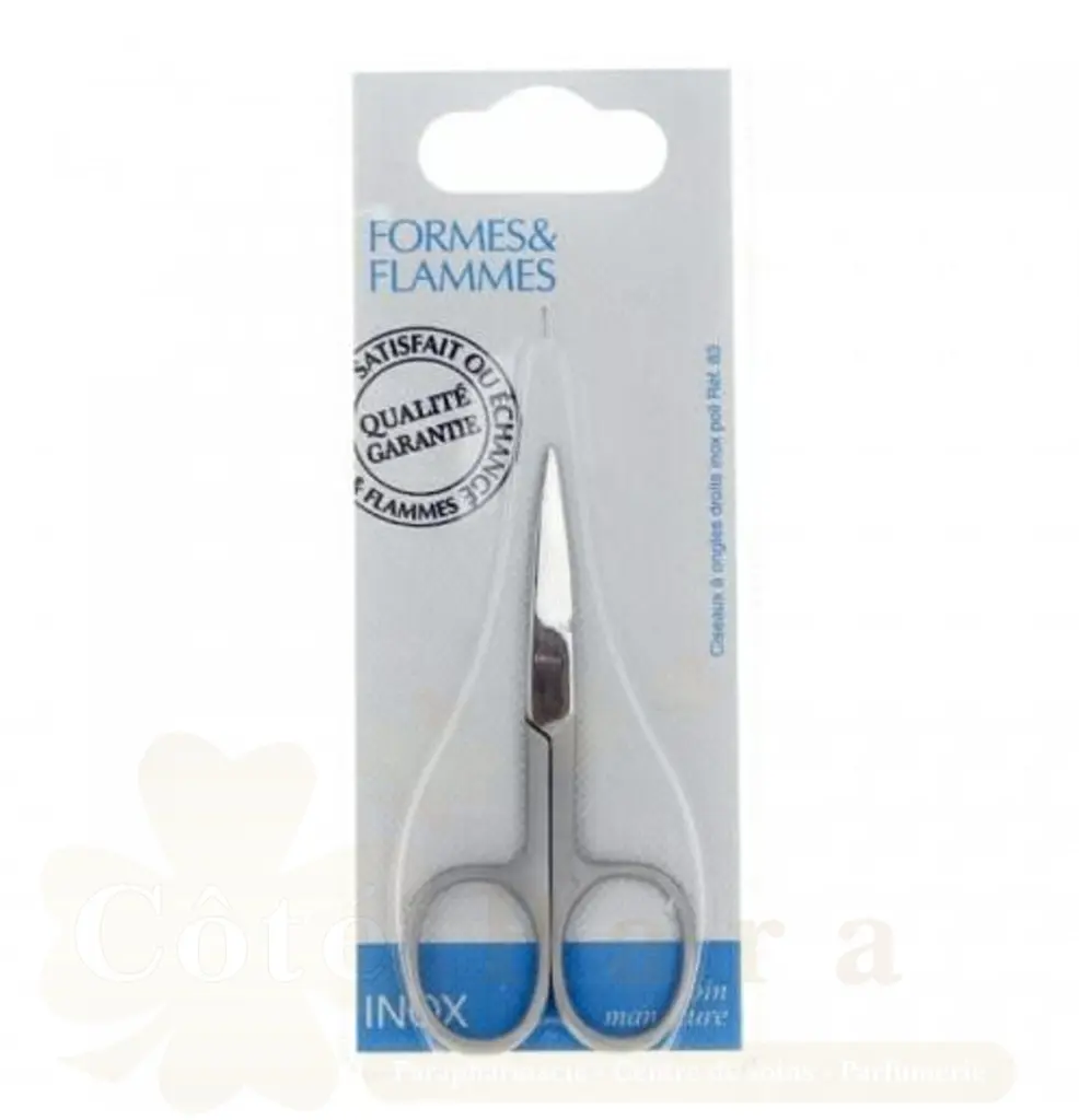 FORMES&FLAMMES CISEAUX A ONGLE DROIT INOX REF 83