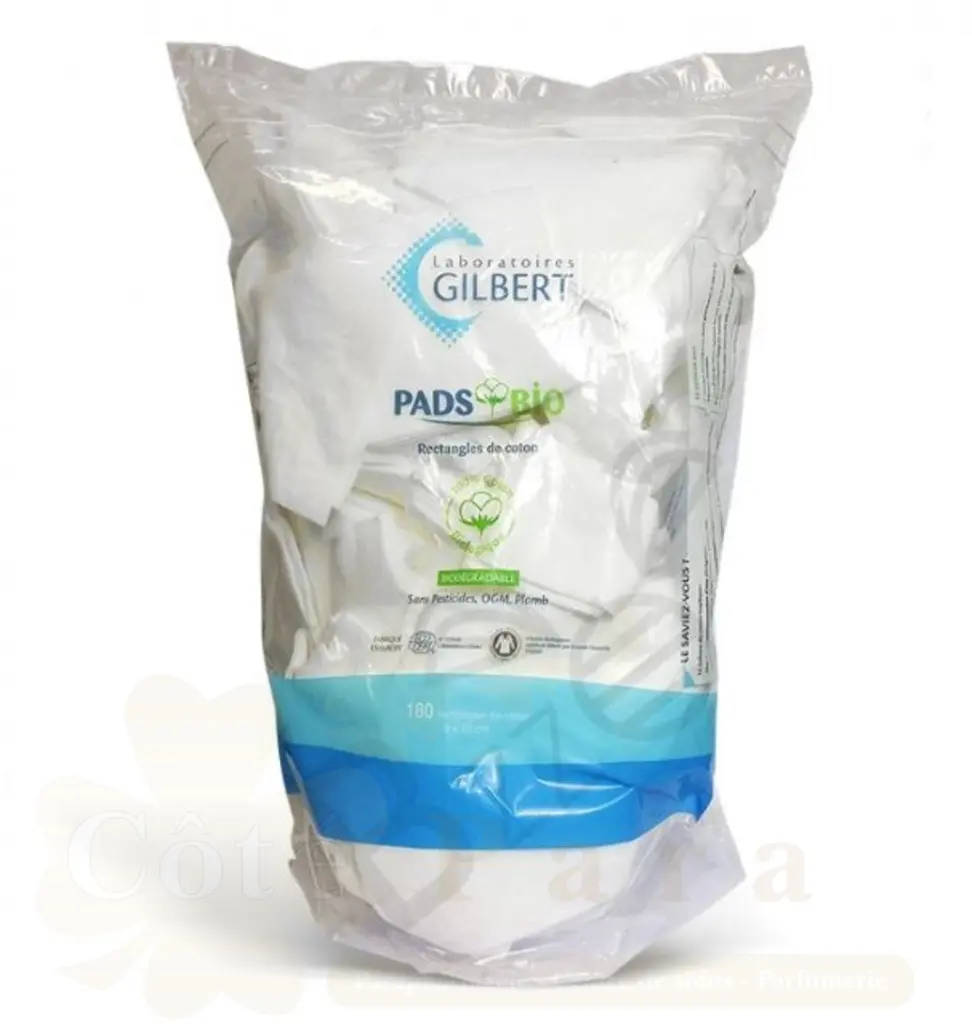 GILBERT PADS BIO COTTON RECTANGLE /180 U 8X10 CM