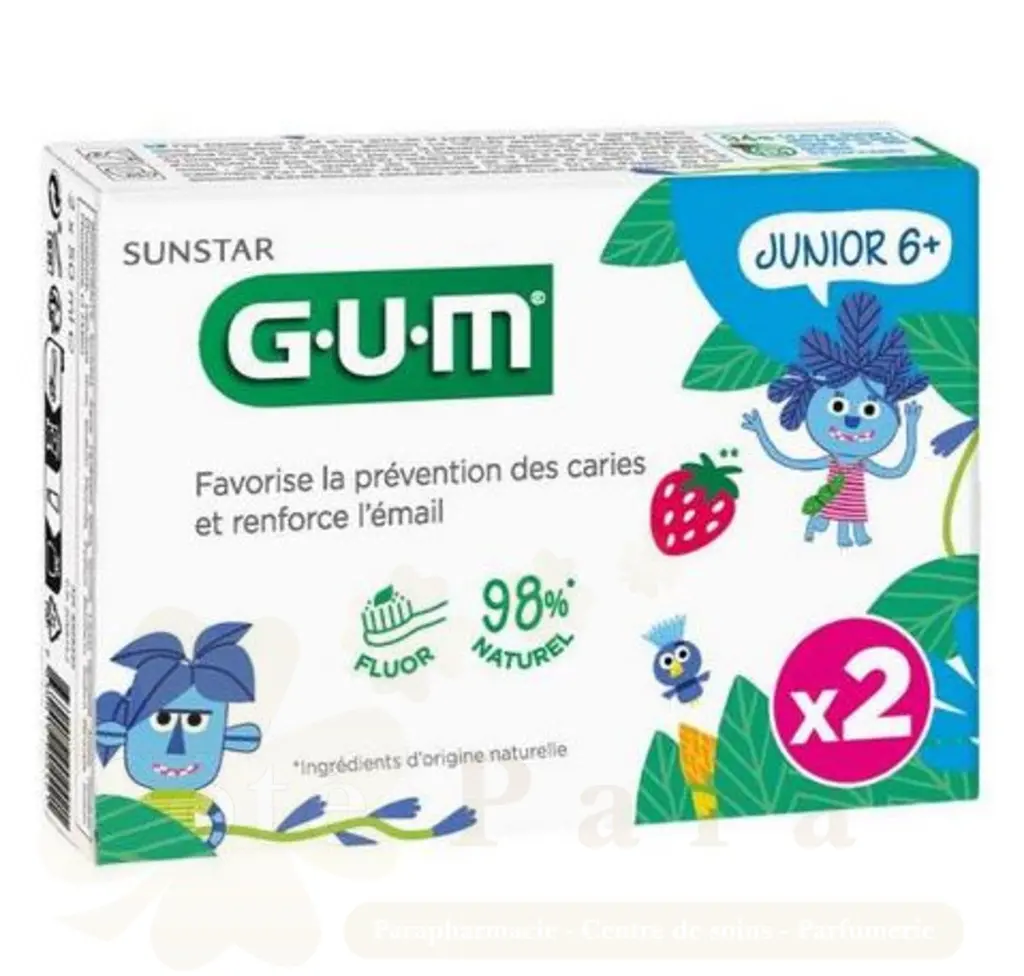 GUM DENTIFRICE JUNIOR +7 ANS 2* 50ML PACK 3004/2