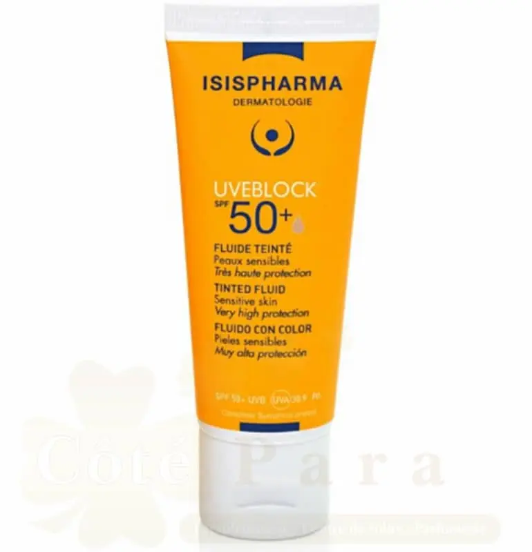 ISIS PHARMA UVEBLOCK FLUIDE TOUCHER SEC TEINTE CLAIRE 40ML