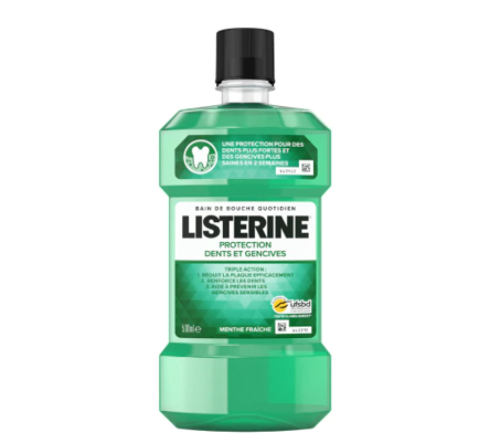 LISTERINE BAIN DE BOUCHE PROTECTION DENTS ET GENCIVES 500ML NEW