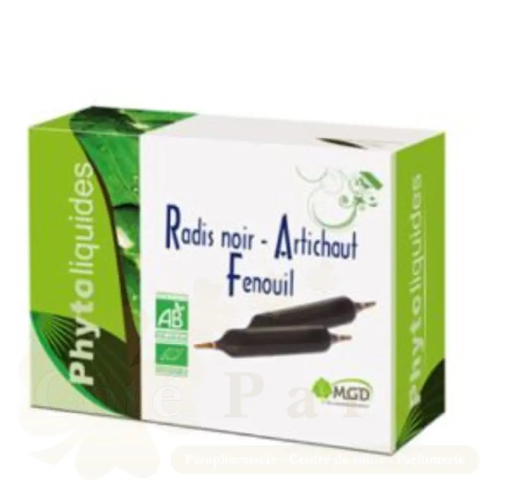 MGD RADIS NOIR ARTICHAUT FENOUIL 10AMPOULES