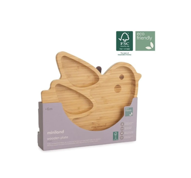 MINILAND ASSIETTE EN BOIS OISEAU REF 89473