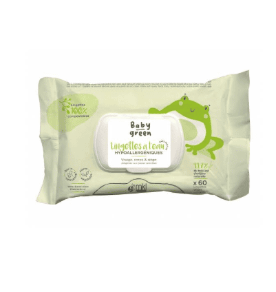 MKL BABY GREEN LINGETTES EAU BIO *60