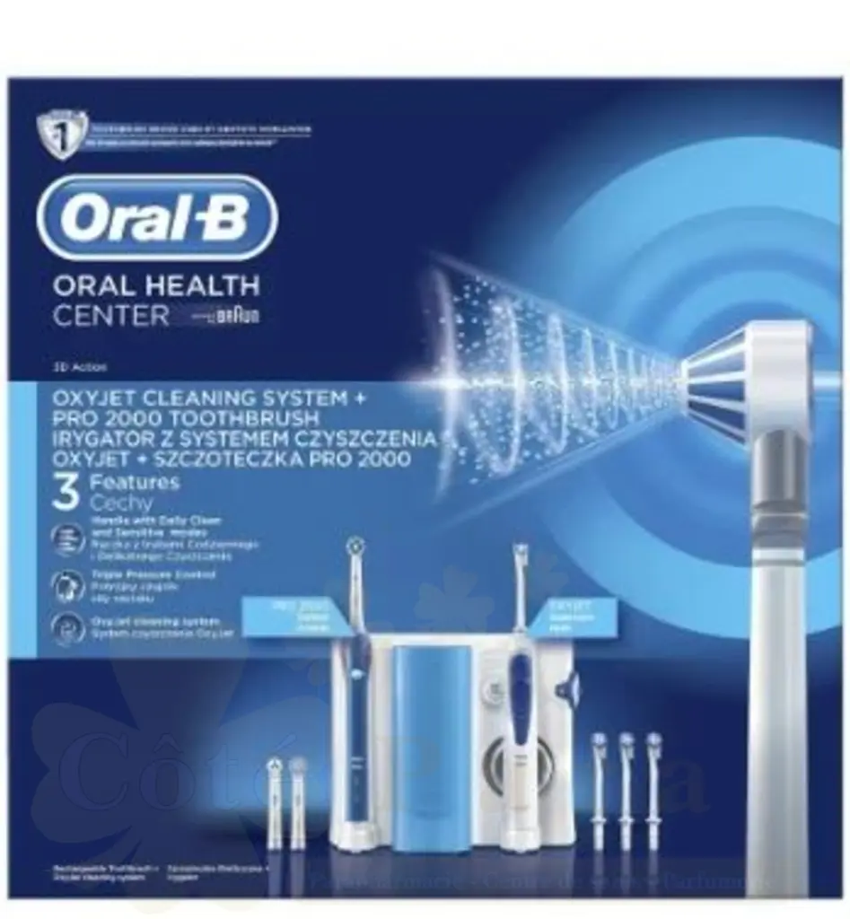 ORAL B HYDROPULSEUR+BROSSE OXYJET PRO 2000